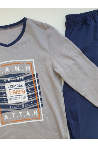 Хлопковая утепленная мужская пижама Фабрика 423ПД